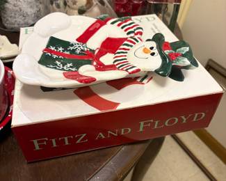 Fitz and Floyd Christmas cookie plate