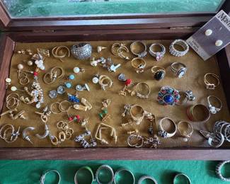 Huge selection of rings and small earrings!
