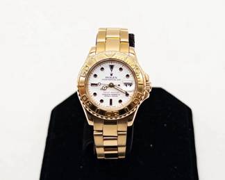 ROLEX YACHTMASTER, GOLD, AUTHENTICATED