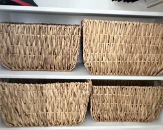 Set of 4 seagrass storage baskets. $20