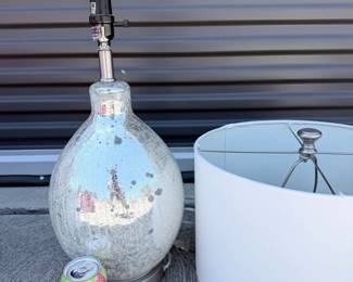 Mercury glass lamp w/ shade — $25