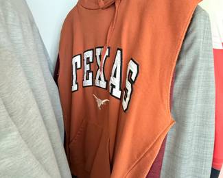 Burnt-orange "TEXAS" hoodie. $15