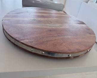 Large solid-wood serving tray/lazy susan. $30