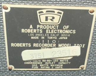 Roberts Model 770X Reel to Reel tape player and recorder