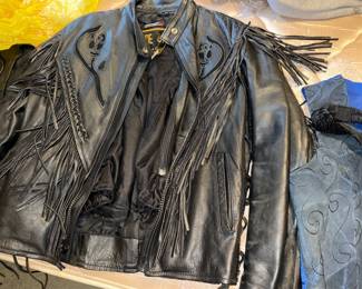 Cool hippie style Moto jacket with fringe