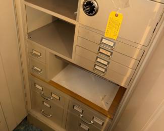 Cole Steel two door office cabinet with safe