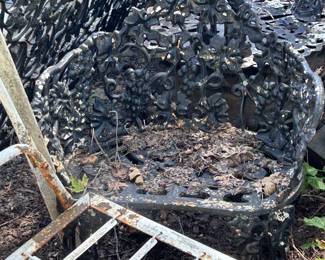 antique cast iron garden seats