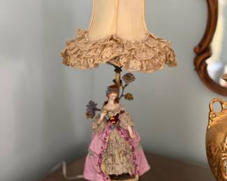 porcelain figural lamp