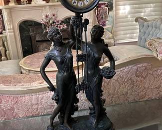 vintage cast swing clock