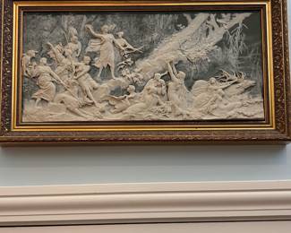 Goddess of the Hunt Diana/Artemis framed cast relief
