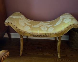 vintage curved bench