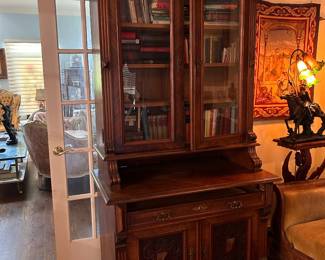 large vintage / antique bookcase 