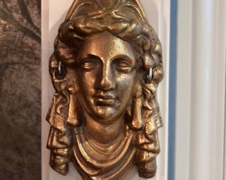 cast metal female mask
