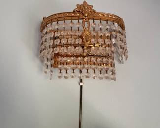 vintage wall sconce with crystals