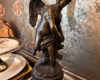 vintage metal statue