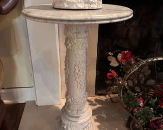 marble top pedestal