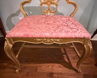vintage vanity bench