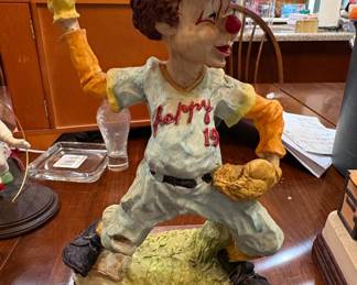 Davar Originals Baseball Pitcher Clown Figurine