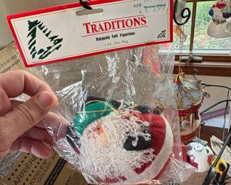 Traditions Rolypoly Felt Santa Figurine