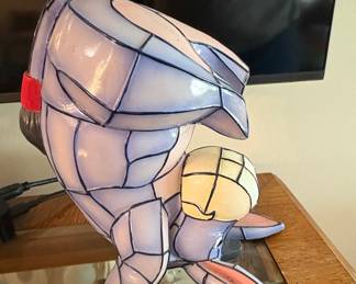 Disney Eeyore "Some Days Look Better Upside Down" Stained Glass Lamp