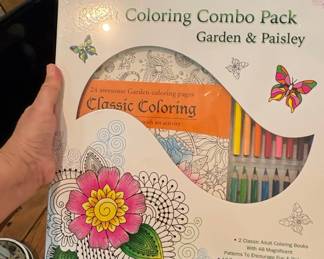 Classic Coloring Combo Pack: Garden & Paisley