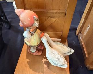 Goebel M.I. Hummel "Farm Boy" and "Goose Girl" Bookends TMK-2