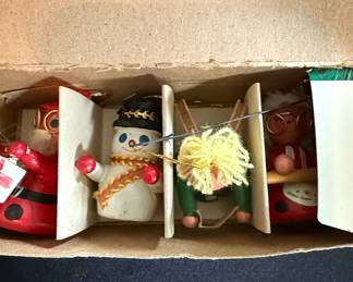 Trim-A-Tree Santa's Family Ornaments 1976