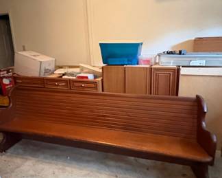 Vintage Wooden Church Pew
