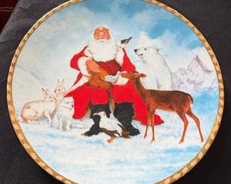 Tom Rubel Studio Collection Santa's Animal Kingdom Plate