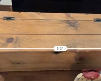 Rustic Pine Blanket Chest with Heart Cutout