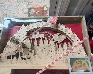 Hallmark LED Lighted Wooden Christmas Scene