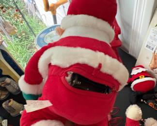 Animated Plush Rocking Santa Claus with Battery Pack