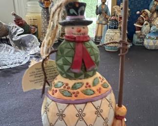 Jim Shore Heartwood Creek "Winter's Warmth" Snowman Ornament 2003