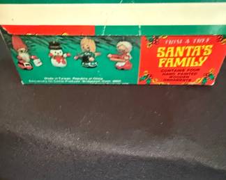 Trim-A-Tree Santa's Family Ornaments 1976