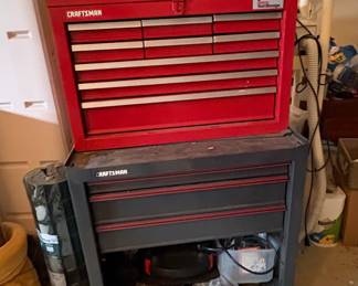 Craftsman 3 Drawer Top Chest and 2 Drawer Rolling Cabinet Set