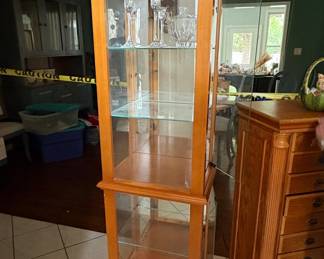 Traditional Oak Curio Cabinet