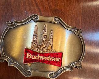 Budweiser Oil Rig Belt Buckle