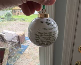 Porcelain Irish Blessing Ornament "Nana"