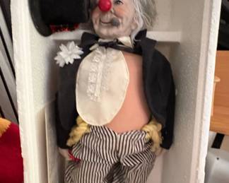 Vintage Dynasty Collection "Clyde the Hobo Clown" Porcelain Doll