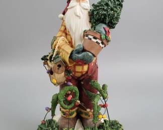 A.C. Moore "Santa With Potted Trees" Figurine