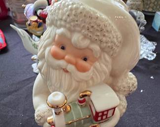 Lenox Santa Holding Train Figurine