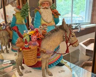 Lenox Southern Passages by Jim Shore Santa with Donkey Figurine