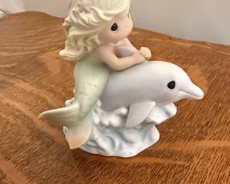 Precious Moments "Water I Do Without You?" Mermaid on Dolphin Figurine