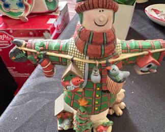 Lang & Wise "Red Cap & Coat" Snowman Figurine (1998)