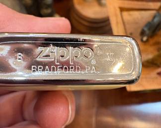 Vintage Zippo Lighter Scrimshaw Ship and Lighthouse
