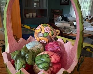 Jim Shore Heartwood Creek A Taste Of Summer's Goodness Watermelon Basket