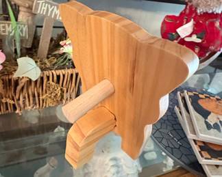 Red Panda Wooden Toilet Paper Holder