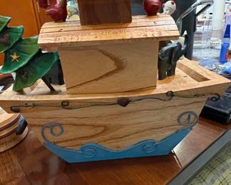 Decorative Wooden Noah's Ark Figurine