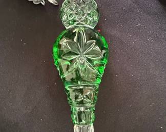 Green Glass Finial Ornament