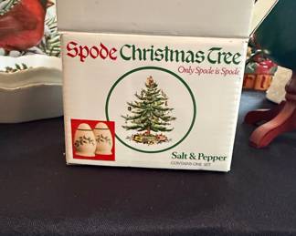 Spode Christmas Tree Salt and Pepper Set